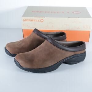 MERRELL WOMEN'S 10 Medium JUNGLE PRIMO DARK BROWN SUEDE 60472 SLIP ON